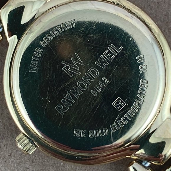 Vintage Raymond Weil Geneve 18 Karat 10 micron thick Gold Plated  Swiss Watch - Picture 6 of 7